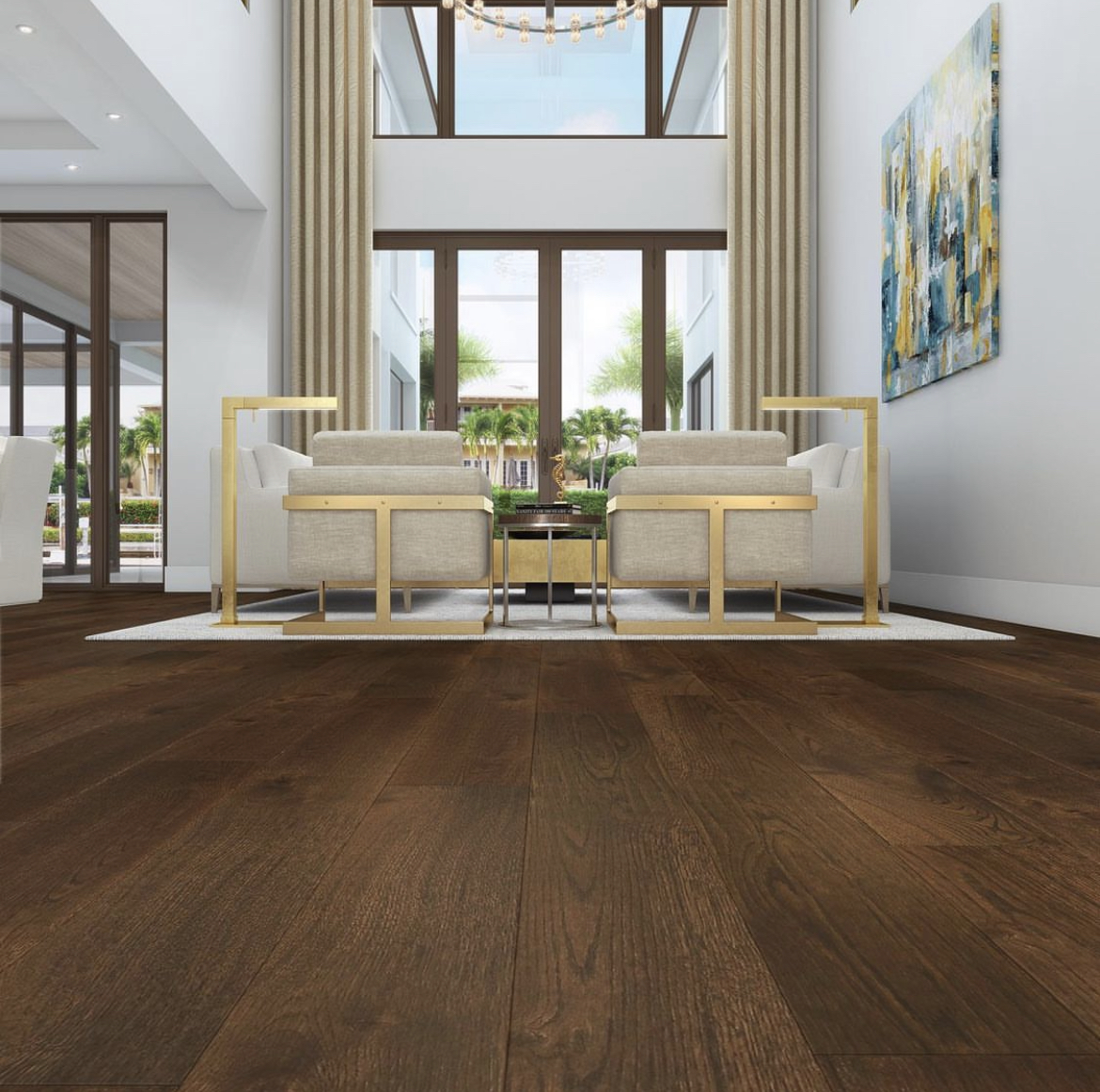 Brunello brown hardwood floor