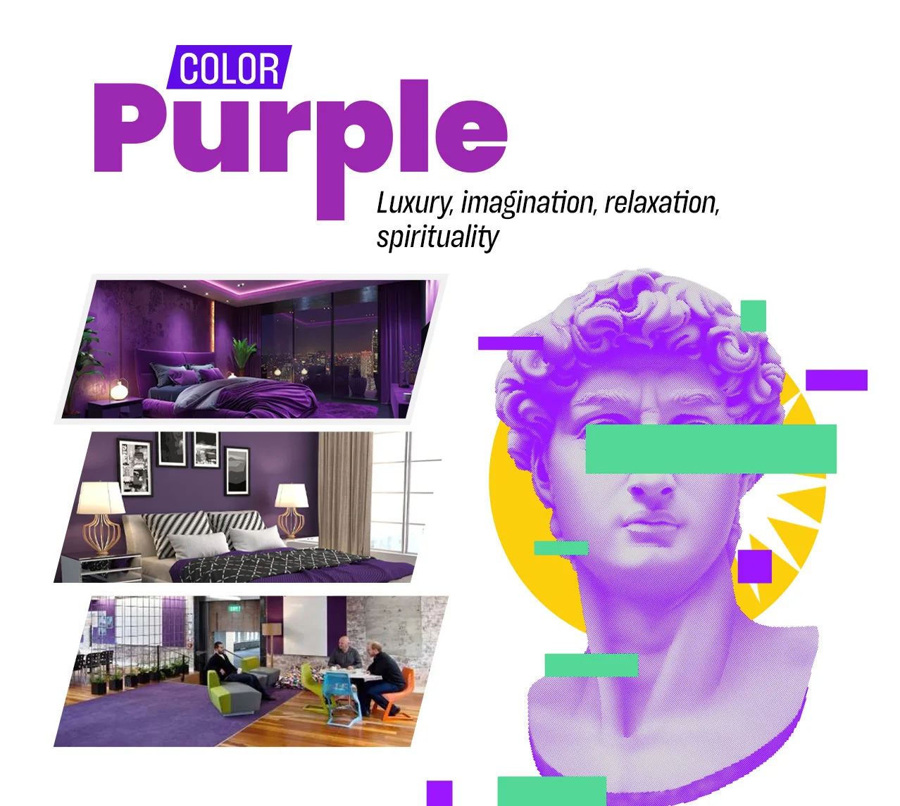 Artboard 1 | European Flooring purple color psychology in hardwood flooring for interior design is luxury, imagination, relaxation and spirituality.
