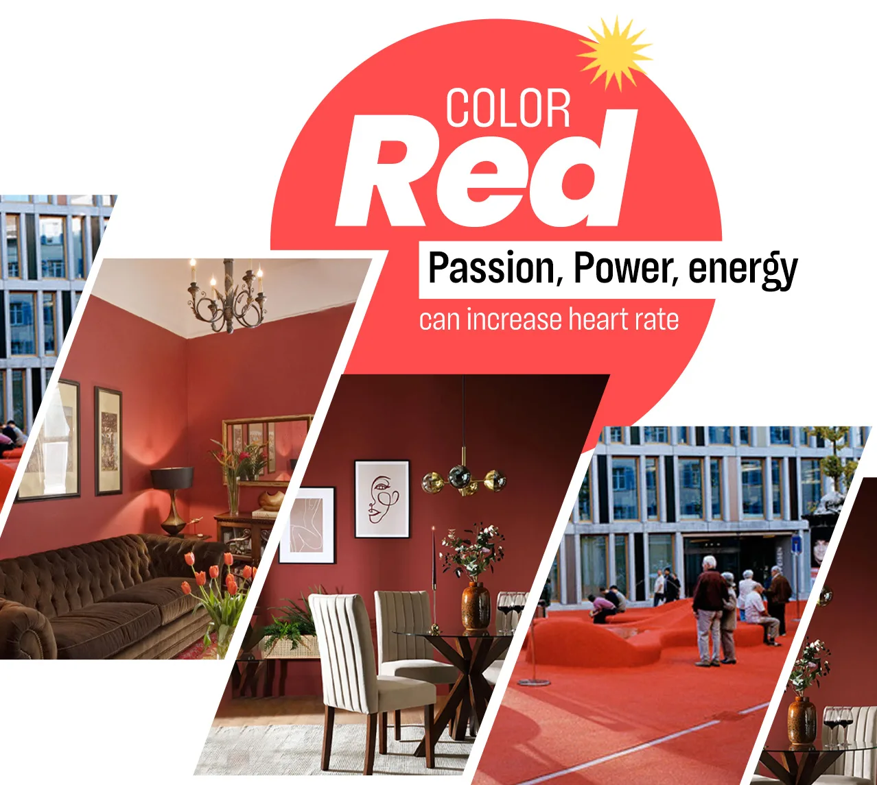 Artboard 6 | European Flooring Red color psychology in hardwood flooring for interior design is passion, power, and energy. can increase heart rate.